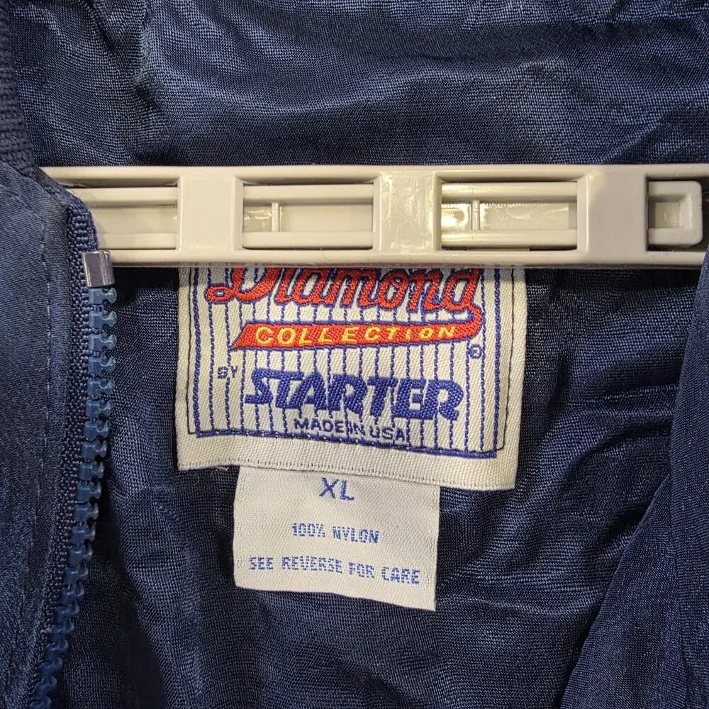 Vintage New York Yankees Jacket Mens‎ XL Blue MLB Baseball Starter Pullover 90s